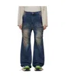 We11 Done Wire Multi-pocket Jeans In Blue