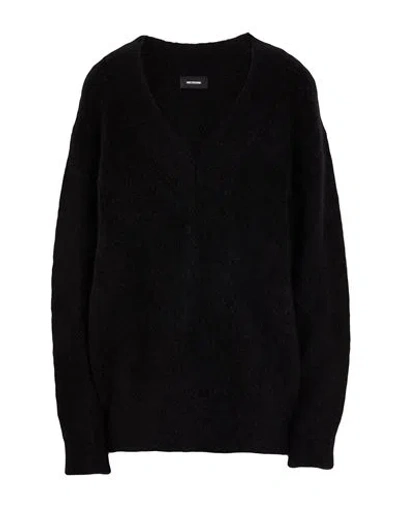 We11 Done Woman Sweater Black Size L Mohair Wool, Nylon, Polyurethane