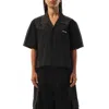 We11 Done Women's Short-sleeved Convertible Shirt In Black