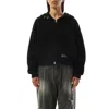 We11 Done Pierced Cashmere Knit Zip-up Hoodie In Black