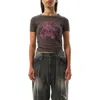 We11 Done Graphic Print T-shirt In Charcoal