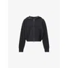 We11 Done Womens Relaxed-fit Embellished Wool And Cashmere Hoodie Charcoal In Gray