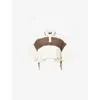 We11 Done Womens Ivory Cropped Lace-up Woven Polo Shirt In White