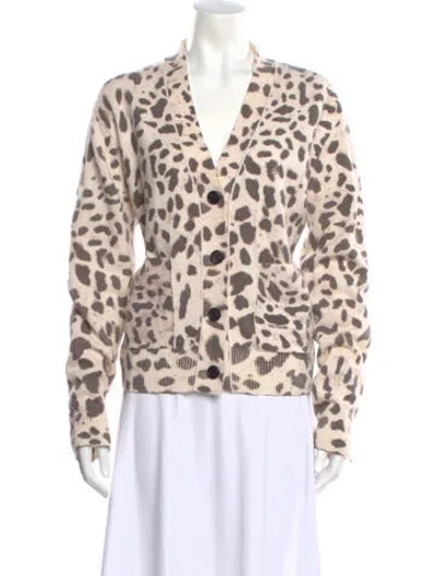 Pre-owned We11 Done Wool Animal Print Sweater In Neutral