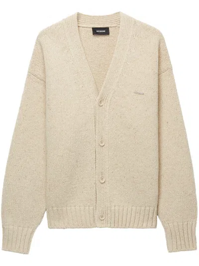 We11 Done Wool-blend Cardigan In Neutral