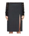 We11 Done Wool-blend Pencil Skirt In Black