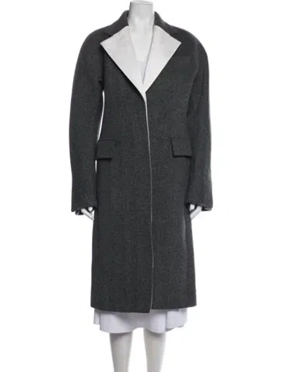 Pre-owned We11 Done Wool Coat In Grey