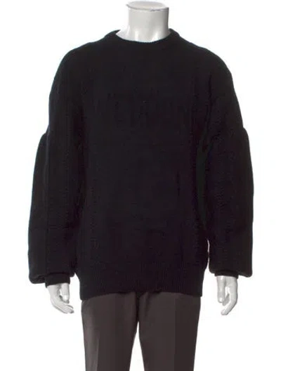 Pre-owned We11 Done Wool Crew Neck Pullover In Black