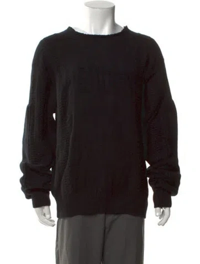 Pre-owned We11 Done Wool Crew Neck Pullover In Black