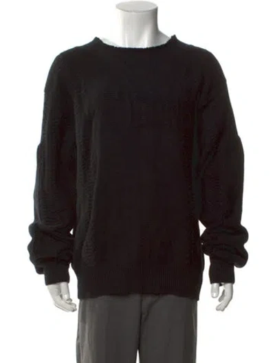 Pre-owned We11 Done Wool Crew Neck Pullover In Black