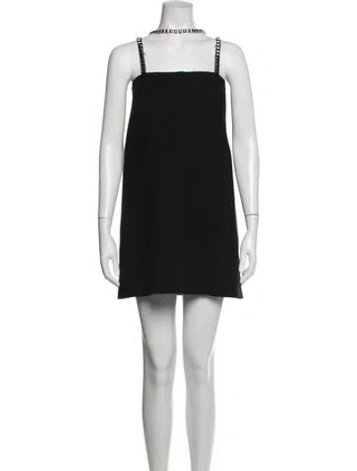 Pre-owned We11 Done Wool Mini Dress In Black