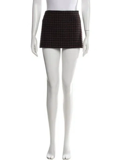 Pre-owned We11 Done Wool Mini Skirt In Black