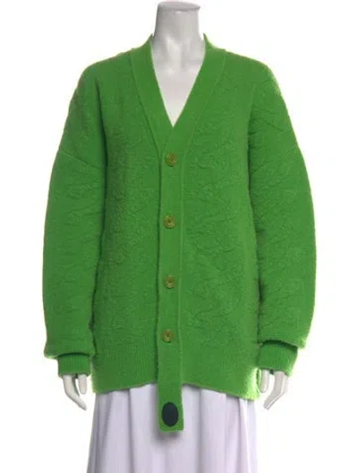 Pre-owned We11 Done Wool Patterned Sweater In Green