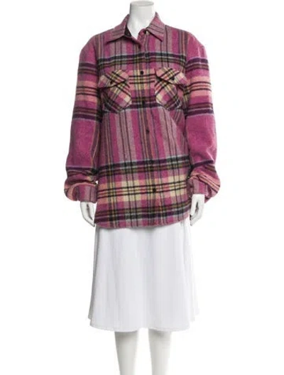 Pre-owned We11 Done Wool Plaid Print Jacket In Multi