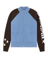 We11 Done Wool Stand-neck Knitted Cardigan In Blue