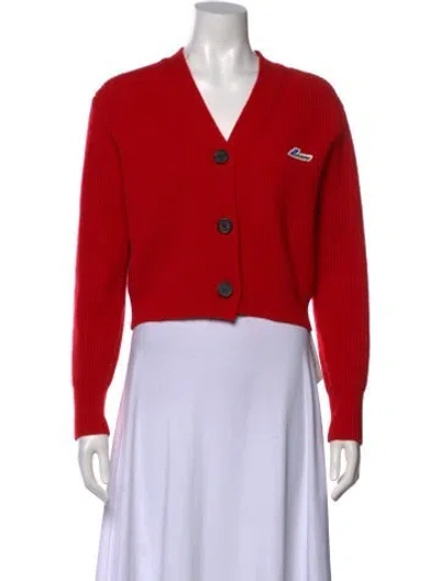 Pre-owned We11 Done Wool V-neck Sweater In Red