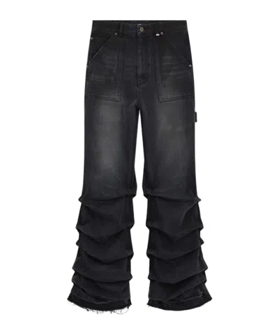 We11 Done Wrinkled Jeans In Black