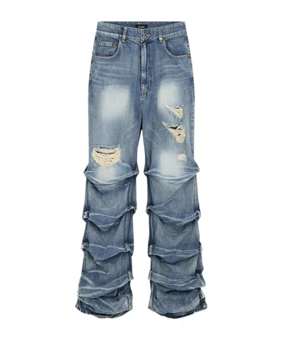 We11 Done Wrinkled Straight Denim Pants