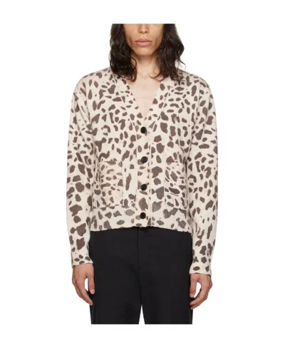 We11 Done Off-white Y-neck Cardigan In Ivory