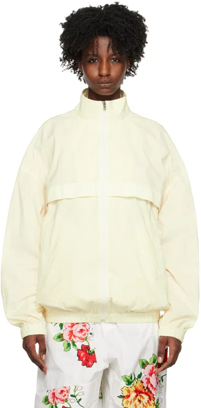 WE11 DONE YELLOW STAND COLLAR WINDBREAKER JACKET