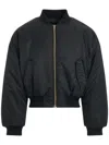 We11 Done Black Curved Bomber Jacket In Black
