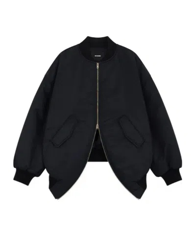 We11 Done Zip-up Bomber Jacket In Black