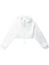 We11 Done Zip-up Cropped Hoodie In White