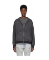 We11 Done Zip-up Denim Hoodie In Black