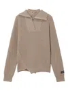 We11 Done Zip-up Jumper In Neutral