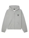 We11 Done Zip-up Logo Hoodie In Gray
