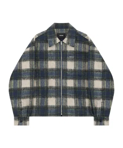 WE11 DONE ZIPPED CHECKED JACKET