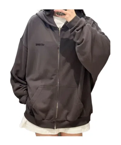 We11 Done Zippered Hooded Sweatshirt In Black