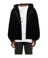 We11 Done Zippered Hooded Sweatshirt In Black