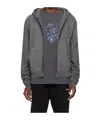 We11 Done Zippered Hooded Sweatshirt In Black