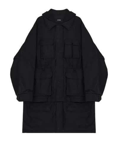 We11 Done Zippered Long Cotton Suit In Black