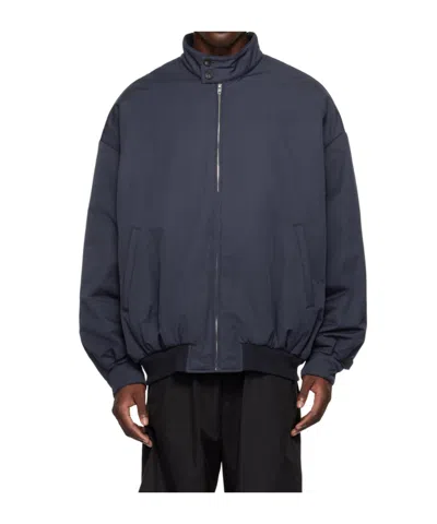 We11 Done Zippered Stand-collar Casual Jacket In Black