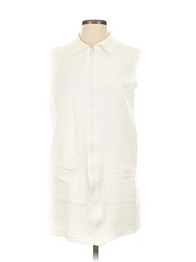 Pre-owned Wear Abouts Cardigan Sweater In White