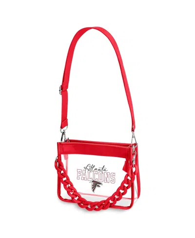 Wear By Erin Andrews Atlanta Falcons Plastic Chain Mini Crossbody In Transparent
