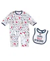 Wear By Erin Andrews Baby Boys And Girls 2-piece Cleveland Guardians Sleep Play Set In White