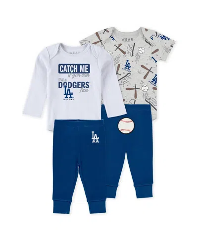 Wear By Erin Andrews Kids' Baby Boys And Girls 3-piece New York Yankees Turn Me Around Bodysuit And Pants Set In Multi
