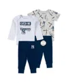 Wear By Erin Andrews Baby Boys And Girls 3-piece New York Yankees Turn Me Around Bodysuit And Pants Set In Multi