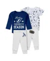 Wear By Erin Andrews Baby Boys And Girls 3-piece Tampa Bay Lightning Turn Me Around Bodysuits And Pants Set In Multi