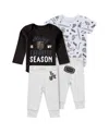 Wear By Erin Andrews Baby Boys And Girls 3-piece Vegas Golden Knights Turn Me Around Bodysuits And Pants Set In Black