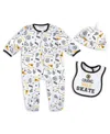 Wear By Erin Andrews Baby Boys And Girls Boston Bruins Sleep And Play Sleeper With Bib Set In White