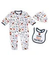 Wear By Erin Andrews Baby Boys And Girls Chicago Bears Sleep Play Set In White