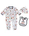 Wear By Erin Andrews Baby Boys And Girls Chicago Bears Sleep Play Set In White