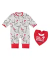 Wear By Erin Andrews Baby Boys And Girls Heather Gray Philadelphia Phillies Sleep And Play Full-zip Sleeper Bib Set In Gray