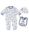 Wear By Erin Andrews Baby Boys And Girls Tampa Bay Lightning Sleep And Play Sleeper With Bib Set In Blue