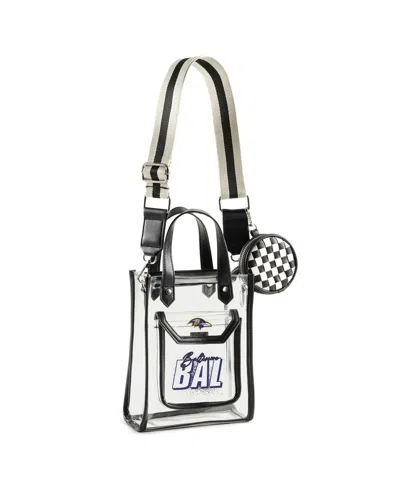 Wear By Erin Andrews Baltimore Ravens Clear Stadium Crossbody Purse With Coin Pouch In Transparent