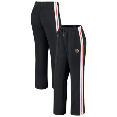Wear By Erin Andrews Black Cincinnati Bengals Color-block Straight Leg Pants